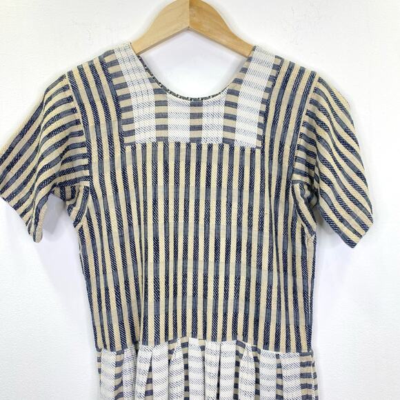 Ace & Jig Women's Paz Dress Chester Brown Sz XS Short Sleeve Fall Neutral Preppy - Picture 2 of 9